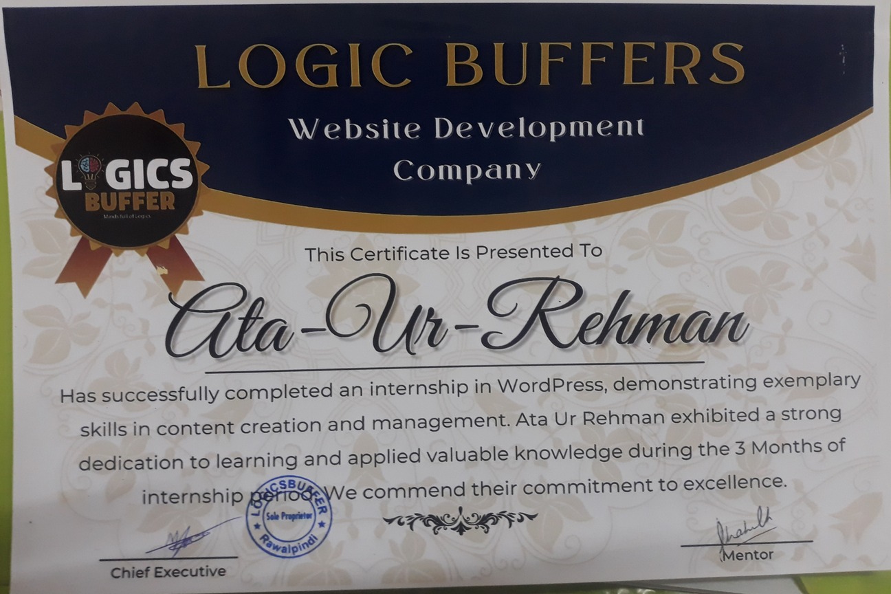 InternShip Certificate